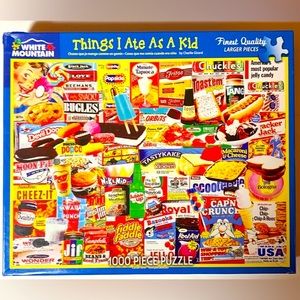 1000 piece White Mountain Puzzle-Things I Ate As A Kid